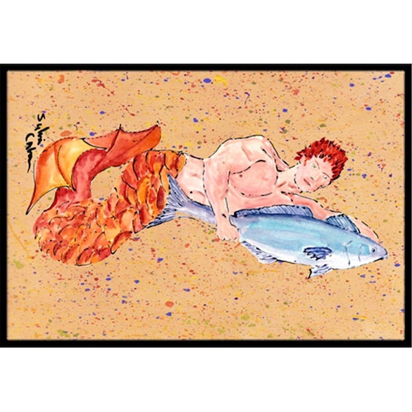 Carolines Treasures Merman Indoor Or Outdoor Mat - 18 x 27 in. 8346-MAT - main